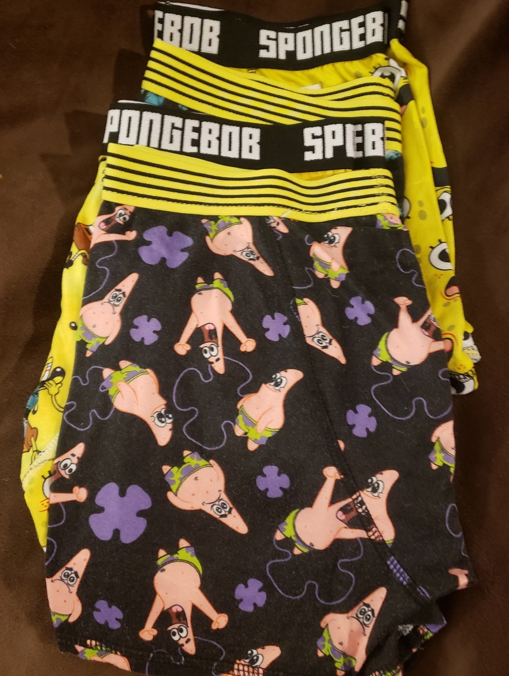 Pkg. 4 Pair New (NWOT) SpongeBob Boxer Shorts Solid Crotch Youth Size XL (14/16)